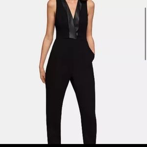 BCBGENERATION COLLAR TRIM JUMPSUIT